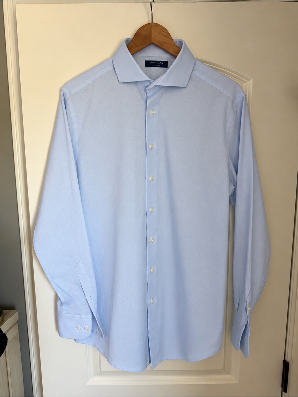 Cole Haan Light Blue Men's Dress Shirt - Classic Point Collar